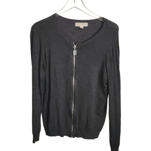 Grey Micheal Kors Zipper Sweater - Picture 1 of 3